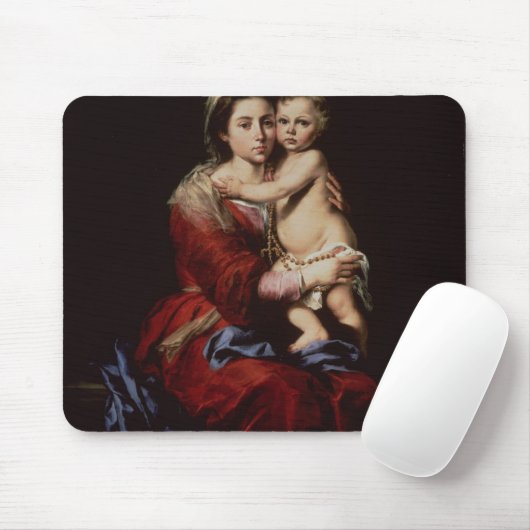 Die Jungfrau des Rosenbeetes, c.1650 Mousepad (Mit Mouse)