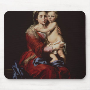 Die Jungfrau des Rosenbeetes, c.1650 Mousepad