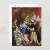 Die Jungfrau des Rosenkranzes Postkarte (Vorne/Hinten)