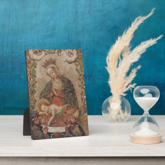 Die Jungfrau, die Christkind bewundert Fotoplatte (Seite)