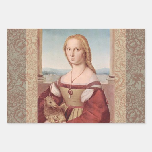 Die Jungfrau, die Christkind bewundert Geschenkpapier Set (Vorderseite 3)