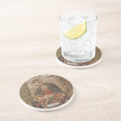 Die Jungfrau, die Christkind bewundert Getränkeuntersetzer (Seite)