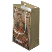 Die Jungfrau, die Christkind bewundert Kleine Geschenktüte (Rückseite Schrägansicht)