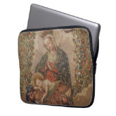 Die Jungfrau, die Christkind bewundert Laptopschutzhülle (Vorderseite Links)
