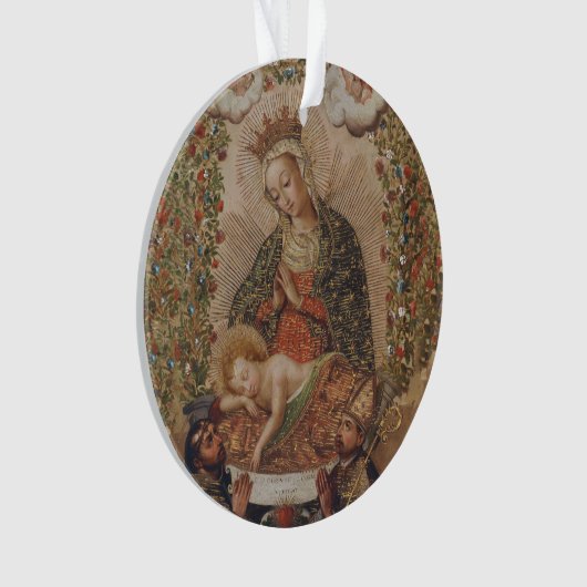 Die Jungfrau, die Christkind bewundert Ornament (Vorderseite)
