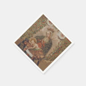 Die Jungfrau, die Christkind bewundert Serviette (Ecke)