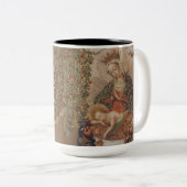 Die Jungfrau, die Christkind bewundert Zweifarbige Tasse (VorderseiteRechts)