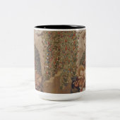 Die Jungfrau, die Christkind bewundert Zweifarbige Tasse (Mittel)