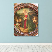 Die Jungfrau, die das Christkind bewundert Leinwanddruck (Insitu (Holzboden))