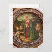 Die Jungfrau, die das Christkind bewundert Postkarte (Vorne/Hinten)