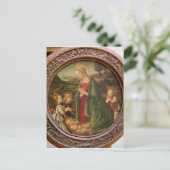 Die Jungfrau, die das Christkind bewundert Postkarte (Stehend Vorderseite)