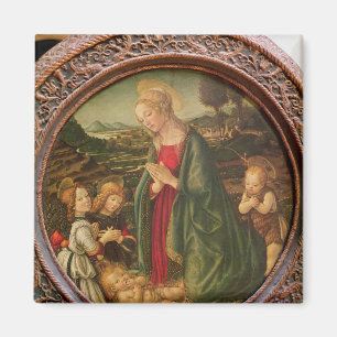 Die Jungfrau, die das Christus-Kind verehrt Magnet