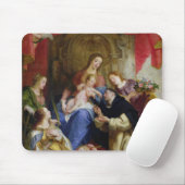 Die Jungfrau, die das Rosenbeet anbietet Mousepad (Mit Mouse)