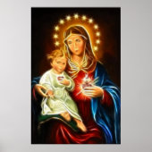 Die Jungfrau, die Maria und der junge Jesus heilig Poster (Vorne)
