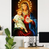 Die Jungfrau, die Maria und der junge Jesus heilig Poster (Heimbüro)