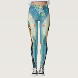 Die Jungfrau, die Mary im Gebet blau vergessen Ich Leggings