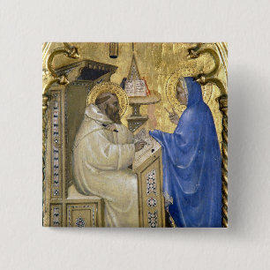 Die Jungfrau, die zu Bernhardiner, Detail von a Button