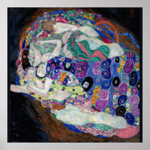 Die Jungfrau, Gustav Klimt Poster
