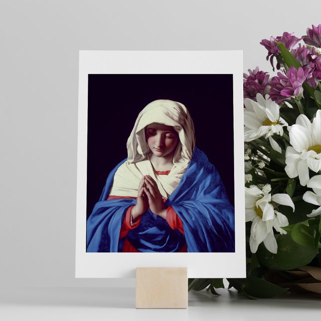 Die Jungfrau im Gebet, 1640-50 (Öl auf Leinwand) (Von Creator hochgeladen)