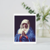 Die Jungfrau im Gebet, 1640-50 (Öl auf Leinwand) Postkarte (Stehend Vorderseite)