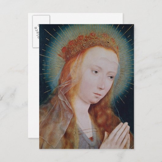 Die Jungfrau im Gebet Postkarte (Vorne/Hinten)