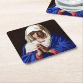 Die Jungfrau im Gebet, Sassoferrato Rechteckiger Pappuntersetzer (angewinkelt)