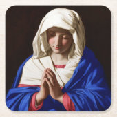 Die Jungfrau im Gebet, Sassoferrato Rechteckiger Pappuntersetzer (Vorderseite)