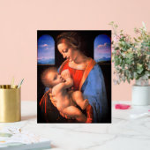 Die Jungfrau, in der Mary das Christkind stillen-3 Acrylschild (Hochzeit)