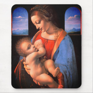 Die Jungfrau, in der Mary das Christkind stillen-3 Mousepad