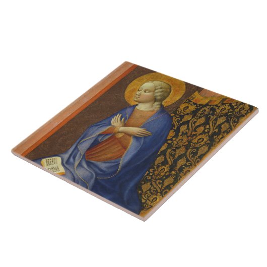 Die Jungfrau kündigen, C. 1430 an (Tempera auf Fliese (Seite)