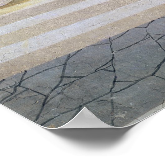 Die Jungfrau Maria, die die Treppe hinaufsteigt Poster (Ecke)