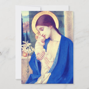 Die Jungfrau Maria und das Jesuskind Renaissance-G Feiertagskarte