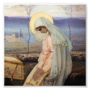 „Die Jungfrau Maria“ von Mikhail Nesterov Fotodruck