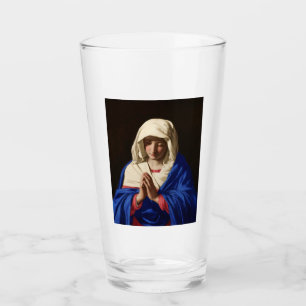 Die Jungfrau Mary im Gebet Glas