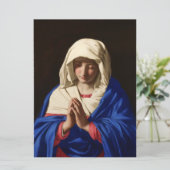 Die Jungfrau Mary im Gebet Karte (Stehend Vorderseite)