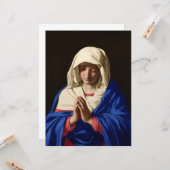 Die Jungfrau Mary im Gebet Karte (Vorderseite/Rückseite Beispiel)