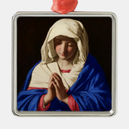 Die Jungfrau Mary im Gebet Ornament Aus Metall