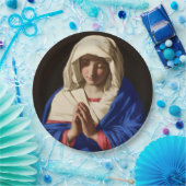 Die Jungfrau Mary im Gebet Pappteller (Party)