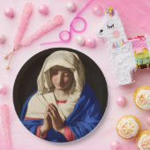 Die Jungfrau Mary im Gebet Pappteller (Party)