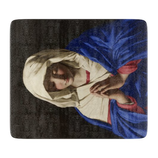 Die Jungfrau Mary im Gebet Schneidebrett (Vorderseite)