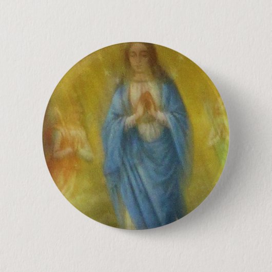 Die Jungfrau Mary -   mittelalterlicher Zeitraum Button (Vorderseite)
