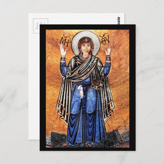 Die Jungfrau Mary Oran Postkarte (Vorne/Hinten)