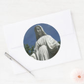 Die Jungfrau Mary Runder Aufkleber (Umschlag)
