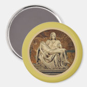 Die Jungfrau Mary und Christ Pietà von Michelangel Magnet (Vorderseite/Rückseite)