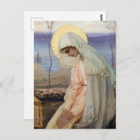 "Die Jungfrau Mary" von Michail Nesterov Postkarte (Vorne/Hinten)