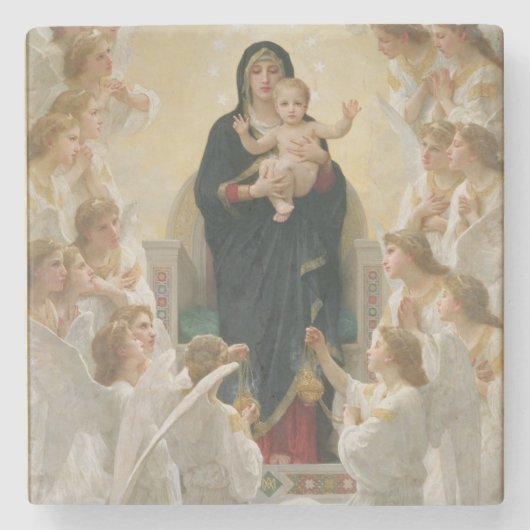 Die Jungfrau mit Angels, 1900 2 Steinuntersetzer (Vorderseite)