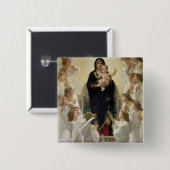Die Jungfrau mit Angels, 1900 Button (Vorne & Hinten)