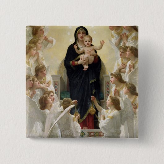 Die Jungfrau mit Angels, 1900 Button (Vorderseite)