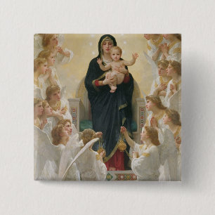 Die Jungfrau mit Angels, 1900 Button
