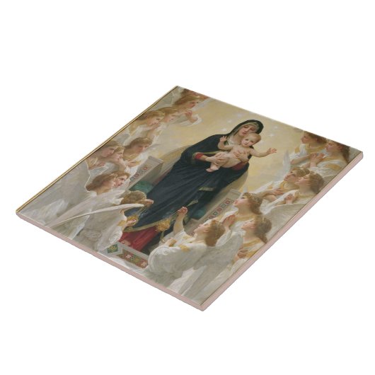 Die Jungfrau mit Angels, 1900 Fliese (Seite)